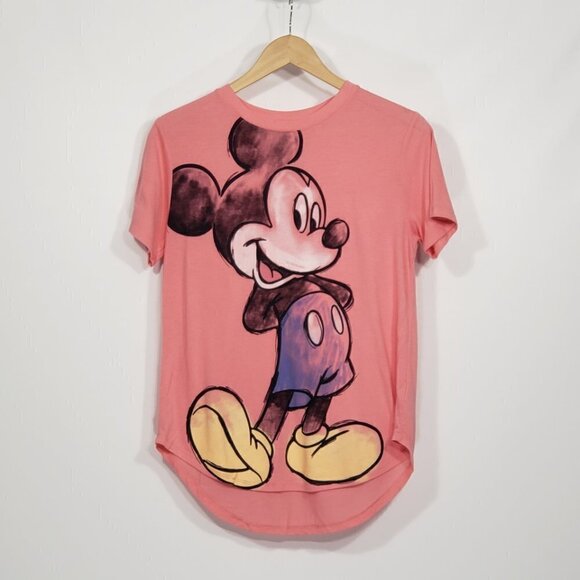 Disney  Mickey Mouse  Pink T-Shirt  Juniors Size Large (11-13) - Picture 1 of 3